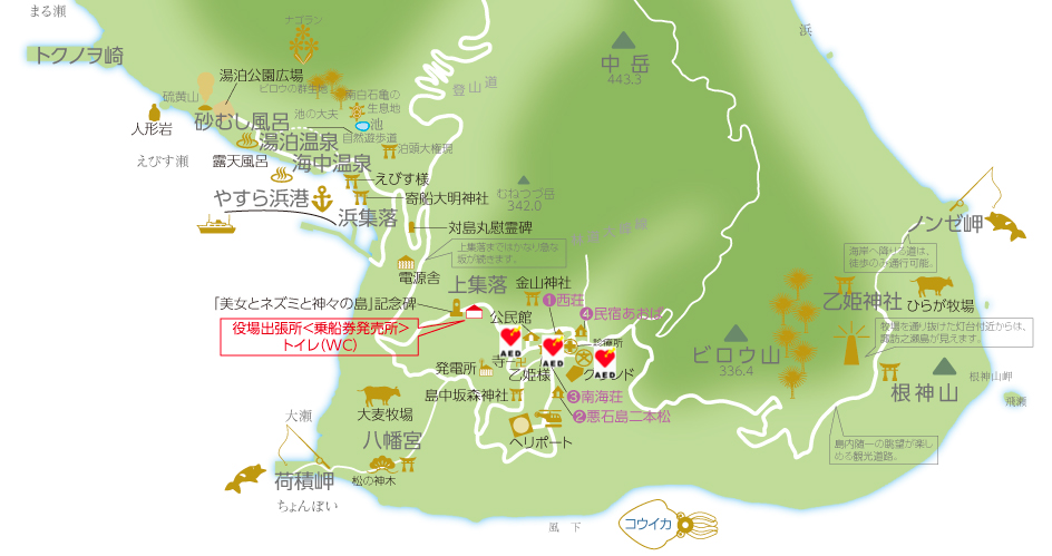 悪石島AED設置MAP