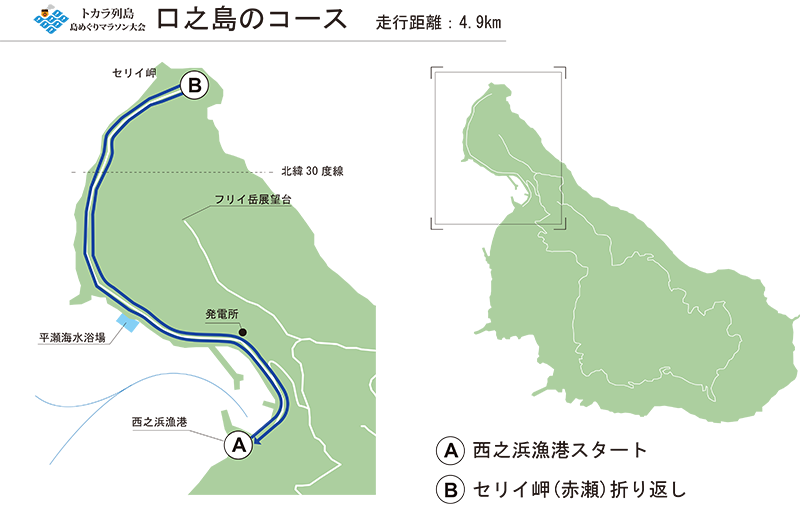 トカラ列島 島めぐりマラソン大会 口之島コース