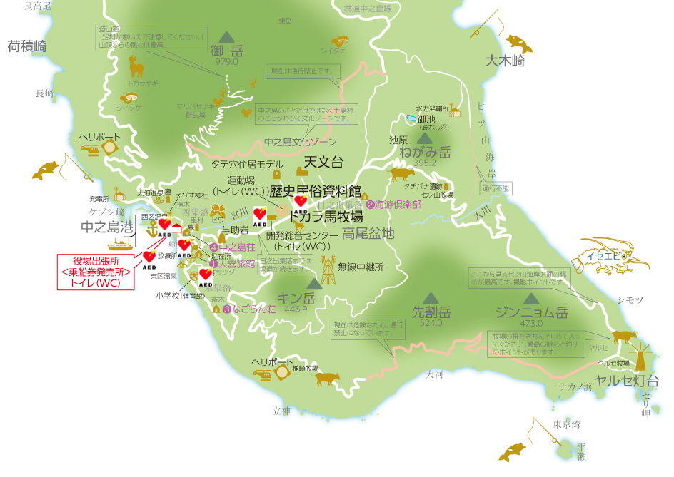 中之島AED設置MAP