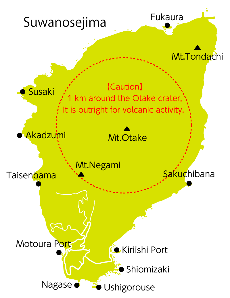 Suwanosejima Map