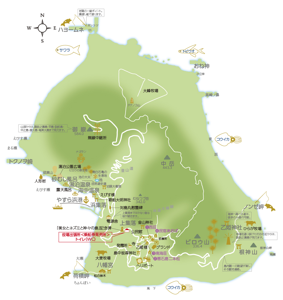 悪石島MAP図