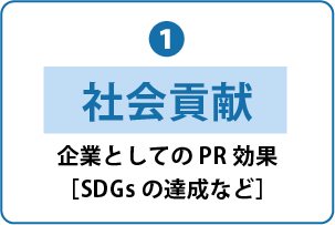 ３つの企業メリット 1.社会貢献